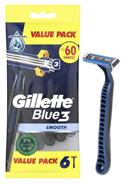 Gillette Set de 6 aparate de ras de unică folosință Blue 3 Smooth