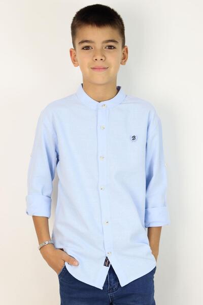 Breeze Сорочка для хлопчиків 8-12 років - з вишивкою літер, на ґудзиках, світ...