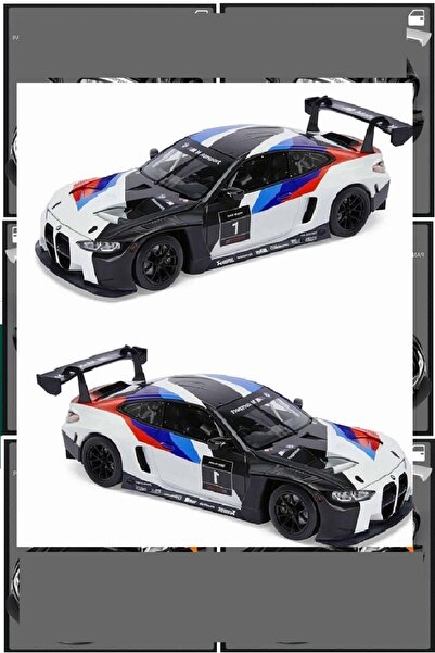OYUNCAKSAHİLİ BMW M4 GT3 Yarış Araba Koleksiyon 15cm Model Metal 1:32 ölçek Modifiye Yazılar Kutulu Masaüstü Standlı GT 3