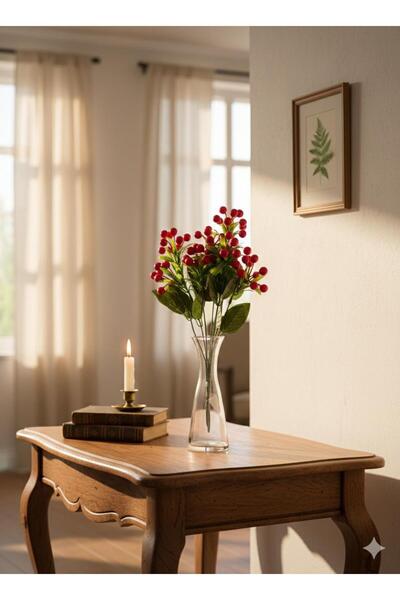 YASİMA 1 Piece 38cm 7-Branch Coarse-Grained Kokina Valentine's Day Decor Home...