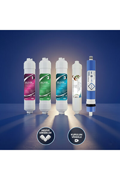 AQUAFLO Tüm Marka Kapalı Kasa Cihazlara Uyumlu 5li Filtre Seti (MKR)