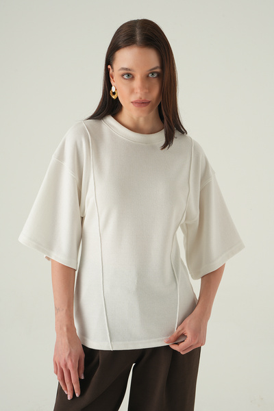 Rays 3104A Tricou Front Çima Detail Ecru