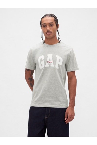 GAP Erkek Gri Everyday Soft Logo T-Shirt