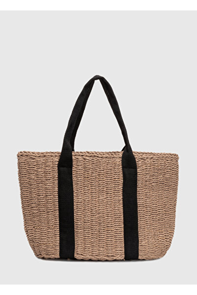 OGGO Hasır Omuz Çantası - Kolon Saplı