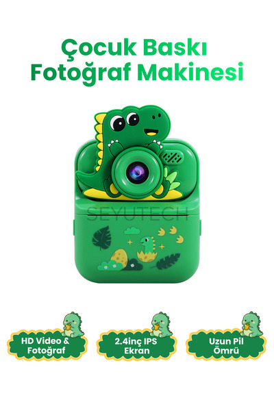 SEYUTECH Çocuk Kamerası Dijital HD Video Kayıt ve Fotoğraf Termal Resim Kağıt...