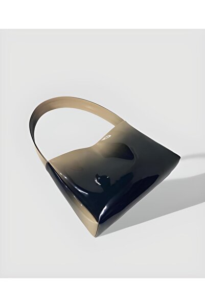 YMZBAG Geantă de umăr de damă din piele lacuită de mărime medie degradată nea...