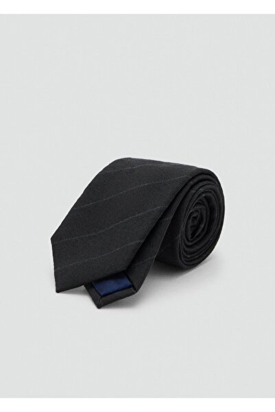 MANGO Man Çizgili yün kravat