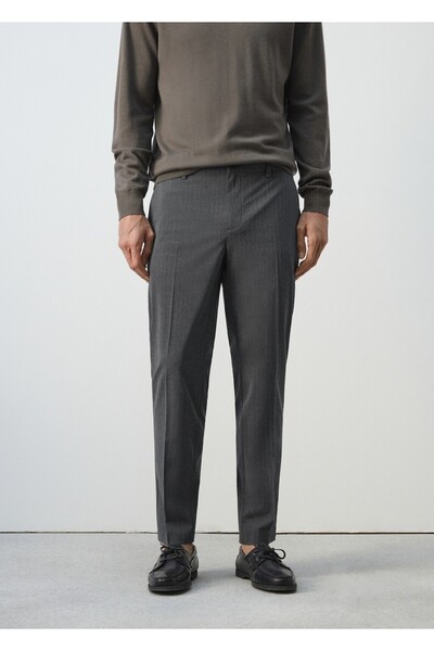 MANGO Man Beli elastik dar kesim pantolon