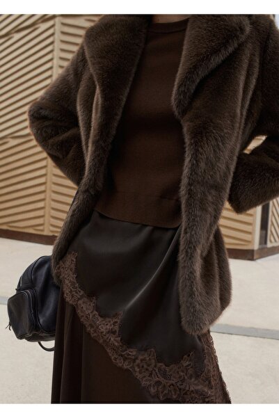 MANGO Woman Dantel detaylı kazak