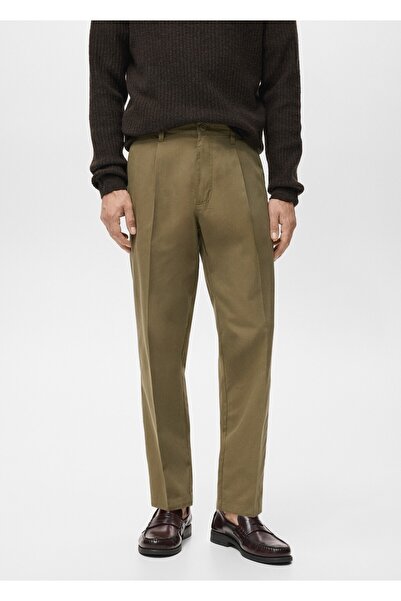 MANGO Man Pensli pamuklu pantolon