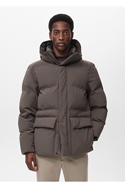 MANGO Man Su geçirme ısı düzenleyici kapitone anorak