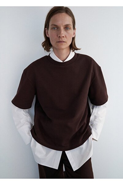 MANGO Woman Oversize pamuklu tişört