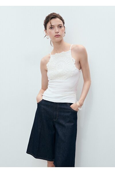 MANGO Woman Tığ aplikeli bluz