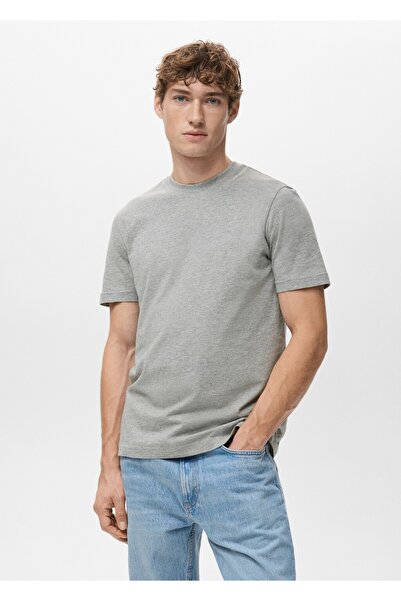 MANGO Man %100 pamuklu dar kesim tişört