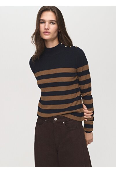 MANGO Woman Perkins yaka düğmeli kazak