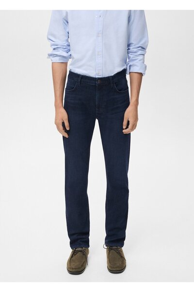 MANGO Man Patrick jean Slim fit koyu yıkama