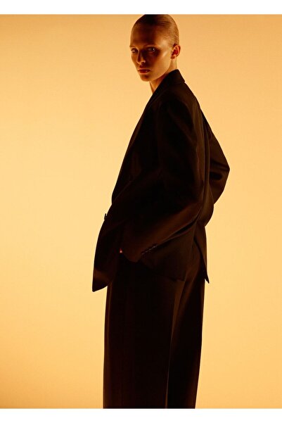 MANGO Woman Yün karışımlı kumaş pantolon