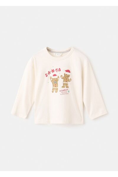 MANGO Baby Yılbaşı desenli tişört