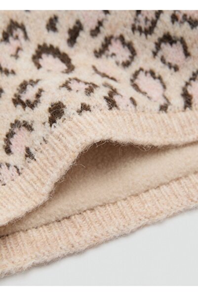 MANGO Baby Leopar desenli atkı