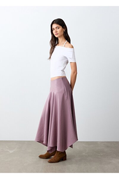 Mango Teen Drapeli midi boy etek