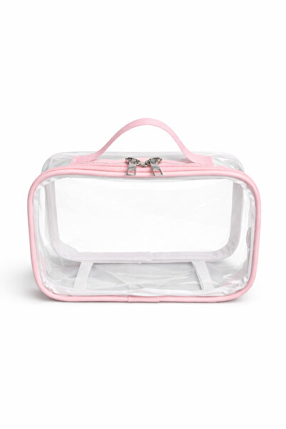 Maykis her tarafı şeffaf seyahat ve organize makyaj çantası