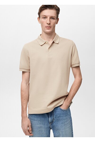 MANGO Man Regular kesim pamuklu pike polo gömlek