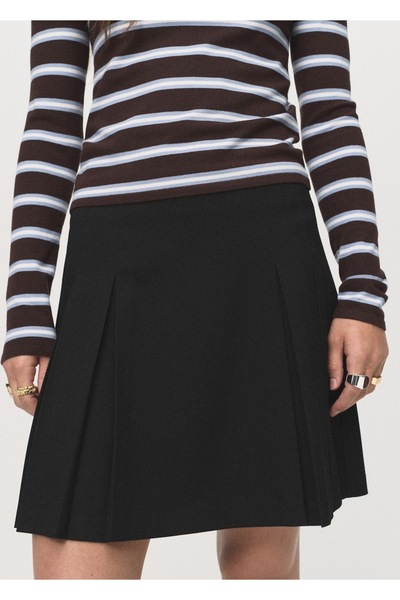 MANGO Woman Ekose mini etek