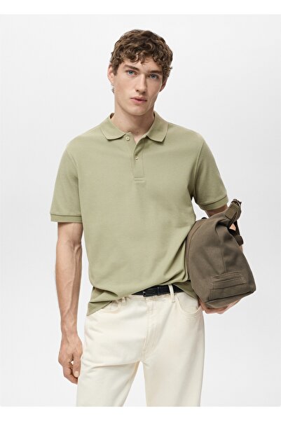 MANGO Man Regular kesim pamuklu pike polo gömlek