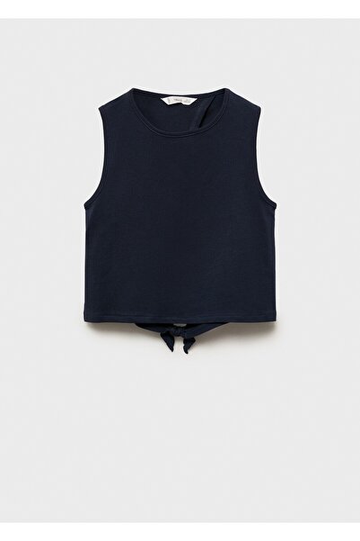 MANGO Kids Kurzes T-Shirt mit Ausschnittdetail auf der Rückseite