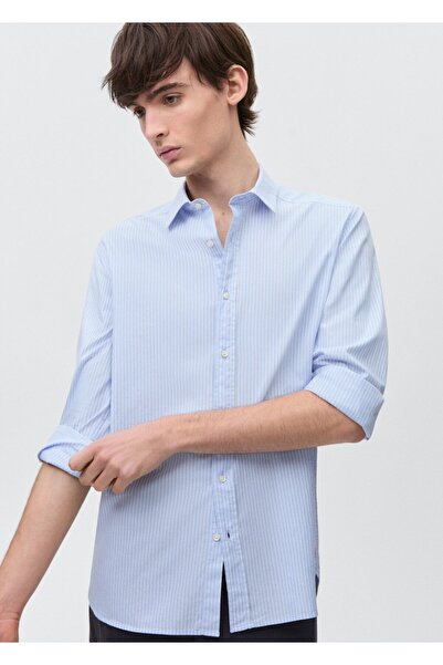 Mango Teen Pamuklu çizgili gömlek