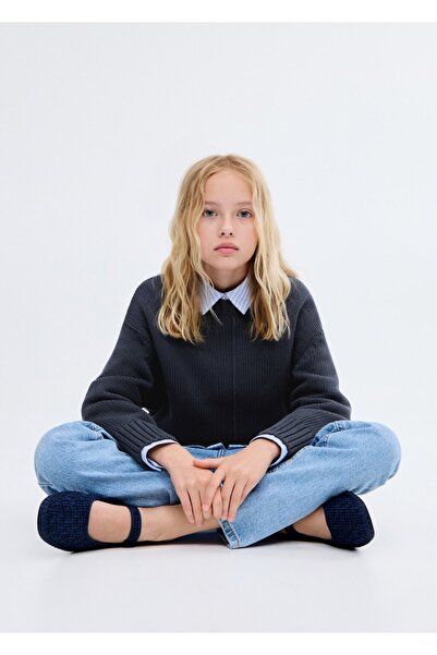 MANGO Kids Uzun kollu triko kazak