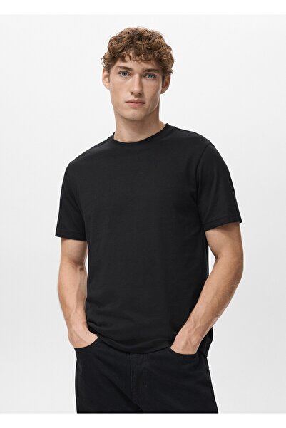 MANGO Man %100 pamuklu dar kesim tişört