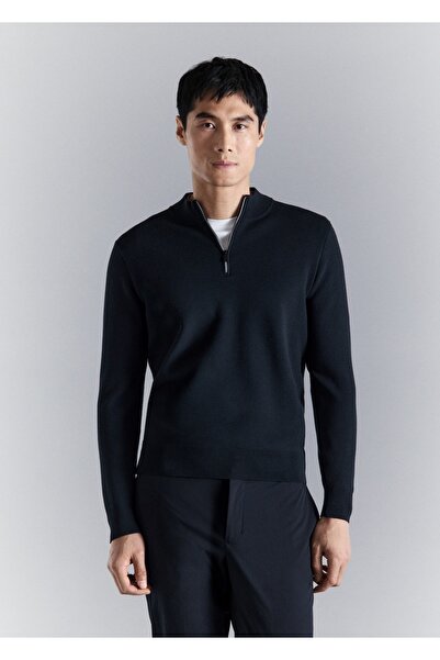 MANGO Man Comfort stretch fermuarlı sweatshirt