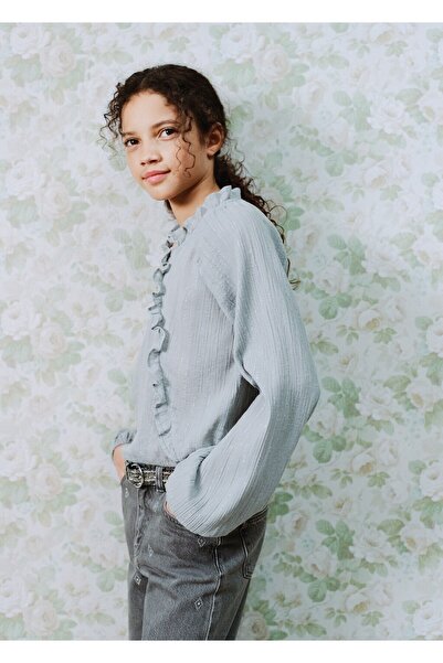 MANGO Kids Volanlı lureks bluz