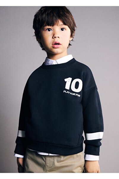 MANGO Baby Desenli pamuklu sweatshirt