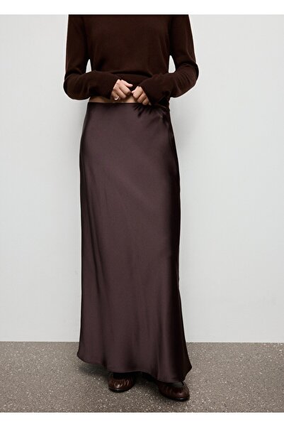 MANGO Woman Uzun saten etek