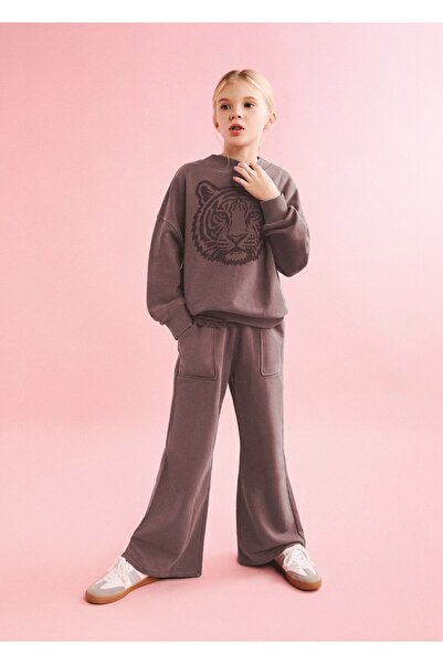 MANGO Kids Kaplan baskılı sweatshirt