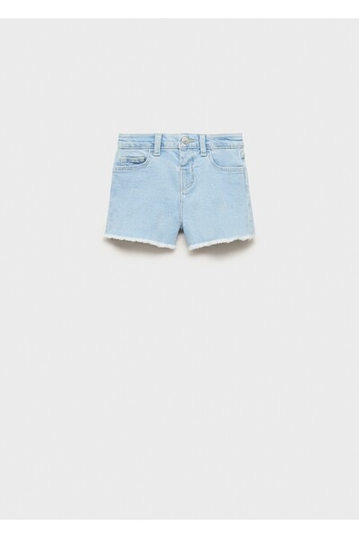 MANGO Baby Paçaları dikişsiz denim şort