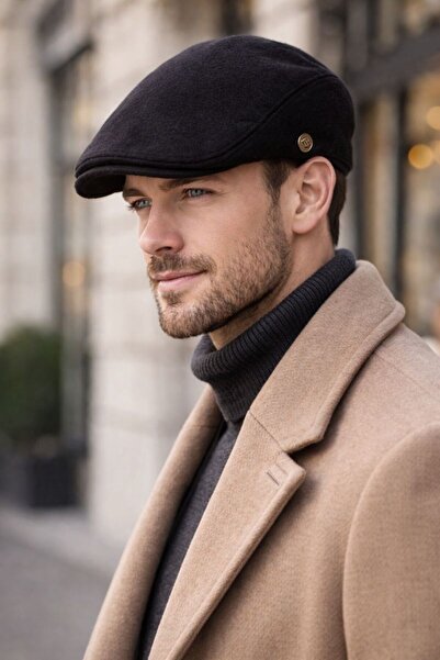 dericom Kışlık Yün Lastikli Kasket Erkek Şapka
