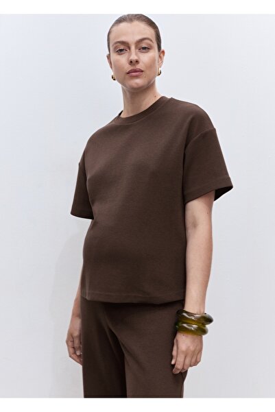 MANGO Woman Kısa kollu pamuklu tişört