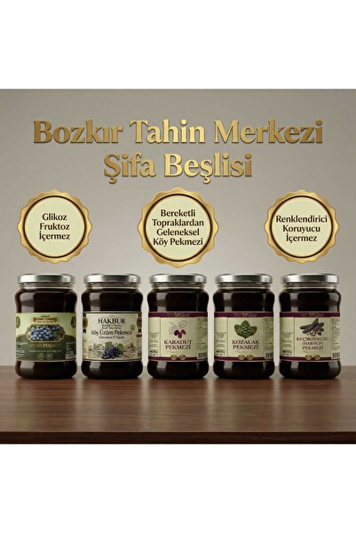 Bozkır yöresel Sağlık Beşlisi Paketi (ÜZÜM, KARADUT, KEÇİBOYNUZ, ANDIZ, KOZAL...
