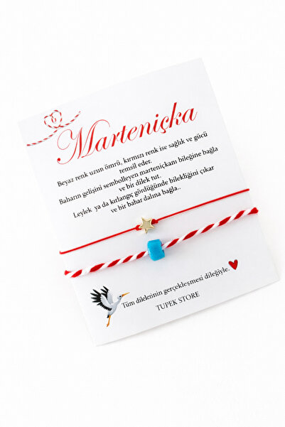 Tupek Store Marteniçka Bodrum Boncuk Ve Yıldızlı Şans Bileklik Seti