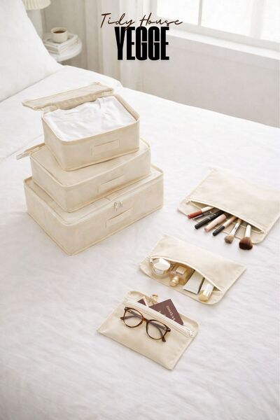 YEGGE 6'lı Bavul Valiz Organizer - Yeni Doğan Hastane Seti Anne Bebek Valiz İ...