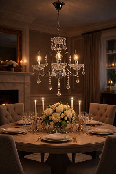 HAMER ثريا كلاسيك تقدم مظهرًا تقليديًا فاخر ذهبي + سيلفر