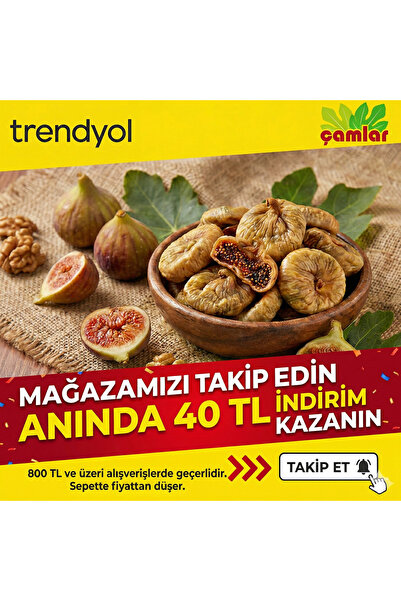 çamlar 5'li Avantaj Paket Doğal Kuru Incir Orta Boy 450gr X 5 Adet