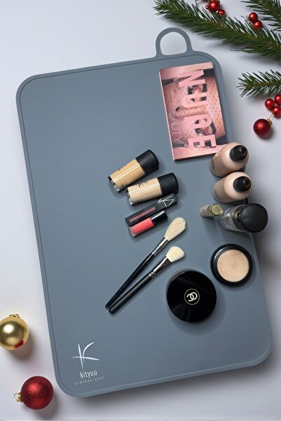 Kityuu KitMat Makyaj Masası Matı Gri | Isıya Dayanıklı Toz Tutmaz Saç Tasarım...