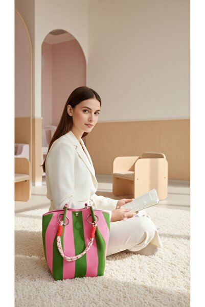 Mimoza Accessories Tote Dokuma Çanta