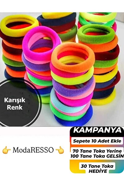 modares Lüks Kaliteli Ultra Esnek Renkli Havlu Lastik Toka Seti 7 Adet