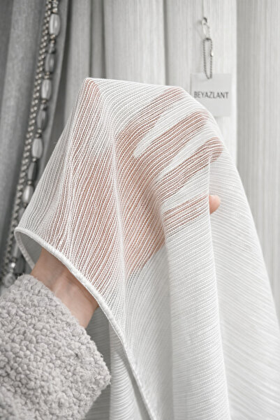 BEYAZLANT FANTAZİ KIRIK BEYAZ PIRLANTA MODERN ÇİZGİ 1/3 SIK PİLELİ ÜTÜİSTEMEZ...