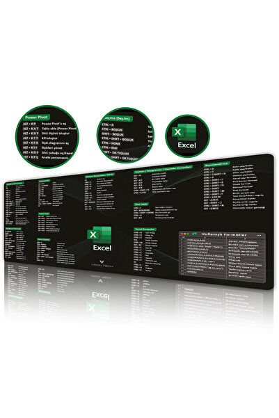 VIRON TECH EXCEL Mousepad 80X40 cm Kaymaz Taban